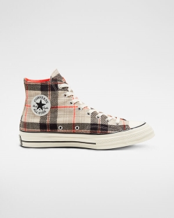 Converse Plaid Chuck 70 Női Magasszárú Világos/Piros | GPRILXA-HU